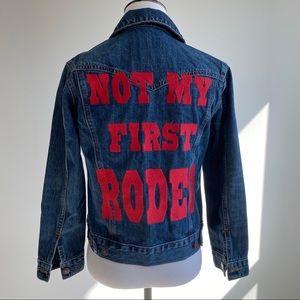 not my first rodeo denim jacket lucky brand